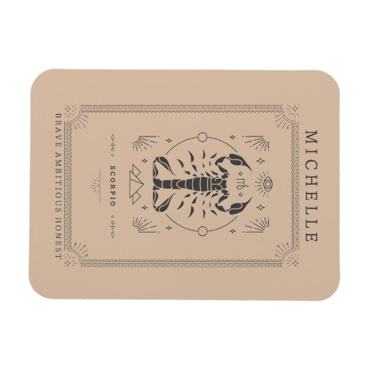 蠍座占星術〔占星術の〕十二宮図標識占星術タロットカード マグネット (横)