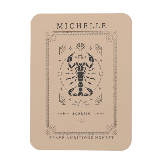 蠍座占星術〔占星術の〕十二宮図標識占星術タロットカード マグネット (縦)