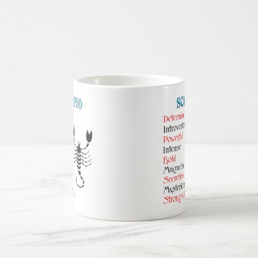 蠍座占星術〔占星術の〕十二宮図標識 コーヒーマグカップ (中央)