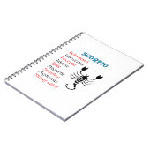 蠍座占星術〔占星術の〕十二宮図標識 ノートブック (左側)