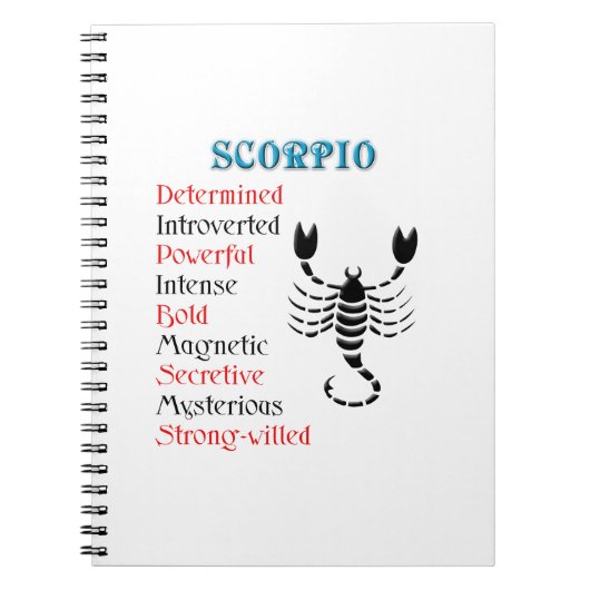 蠍座占星術〔占星術の〕十二宮図標識 ノートブック (正面)