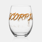 蠍座反射 ステムなしワイングラス (正面)