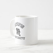 蠍座大学〔占星術の〕十二宮図占星術誕生日 コーヒーマグカップ (正面左)