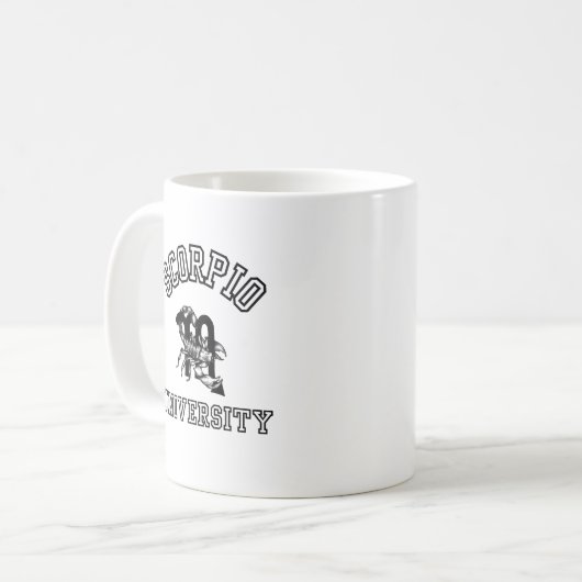 蠍座大学〔占星術の〕十二宮図占星術誕生日 コーヒーマグカップ (正面左)