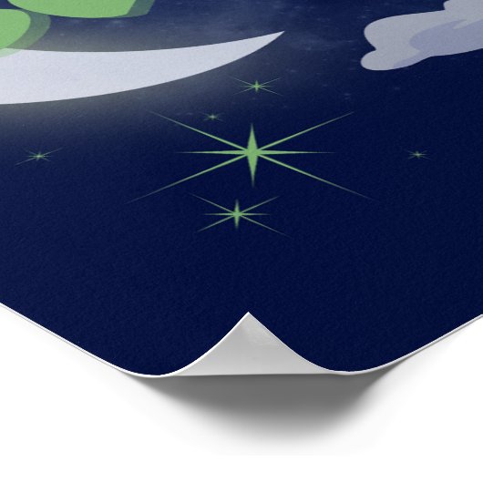 蠍座天月の雲の星の星占い芸術 ポスター (角)