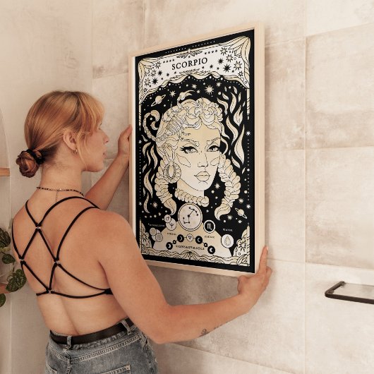 蠍座強烈で神秘的 – 星占いポスター ポスター