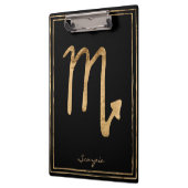 蠍座打撃金ゴールド様式星占い記号 クリップボード (左)