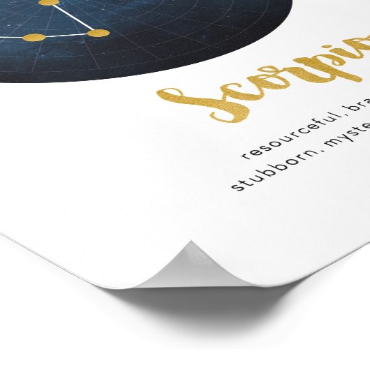 蠍座星印プリント ポスター (角)