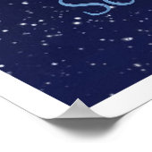 蠍座星座と星付き〔占星術の〕十二宮図サイン ポスター (角)