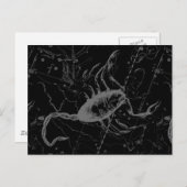 蠍座星座のヘベリアス1690周の黒 ポストカード (正面/裏面)