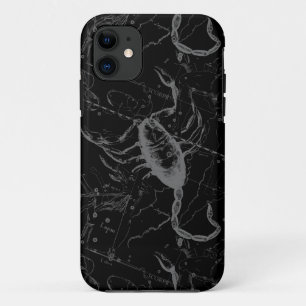 蠍座星座のヘベリアス1690周の黒 iPhone 11 ケース