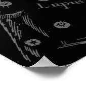 蠍座星座ヘベリアス1690オンブラック ポスター (角)