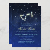 蠍座星座誕生パーティー 招待状 (正面/裏面)