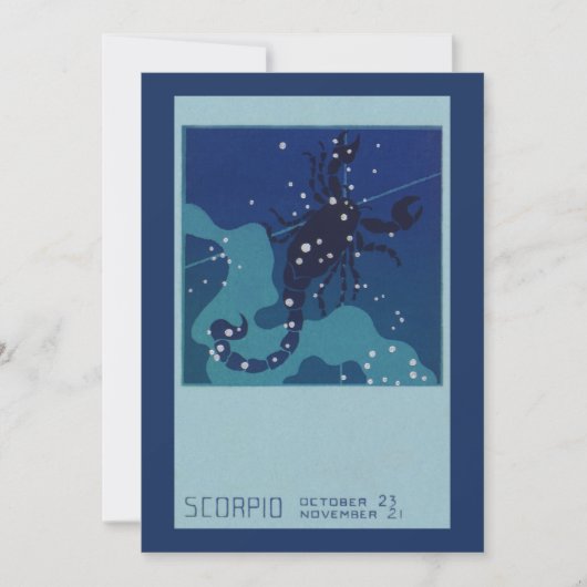 蠍座星座、ヴィンテージ〔占星術の〕十二宮図占星術 (正面)