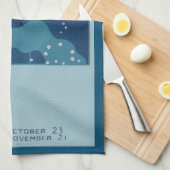 蠍座星座、ヴィンテージ〔占星術の〕十二宮図占星術 キッチンタオル (四つ折り)