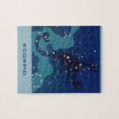 蠍座星座、ヴィンテージ〔占星術の〕十二宮図占星術 ジグソーパズル (横)