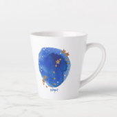 蠍座水彩夜空コンステレーション〔占星術の〕十二宮図 カフェラテマグ (右)