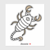 蠍座水記号占星術の黒金ゴールド シール (シート)