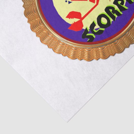 蠍座漫画〔占星術の〕十二宮図星占いデザイン 薄葉紙 (詳細)