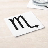 蠍座記号〔占星術の〕十二宮図 スクエアペーパーコースター (アングル)