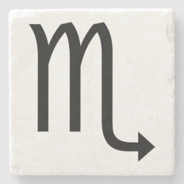 蠍座記号〔占星術の〕十二宮図 ストーンコースター