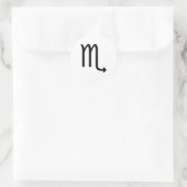 蠍座記号〔占星術の〕十二宮図 ラウンドシール (バッグ)