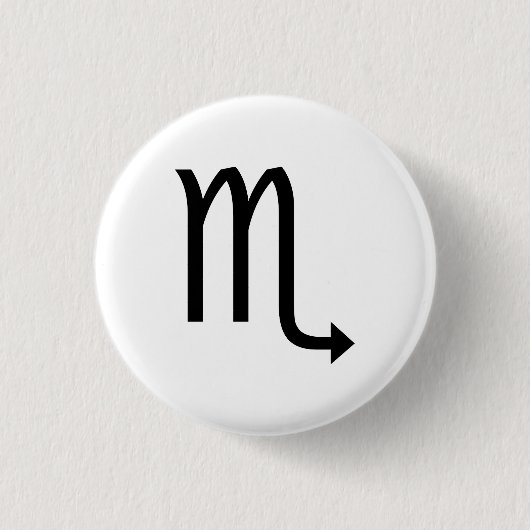 蠍座記号〔占星術の〕十二宮図 缶バッジ (正面)