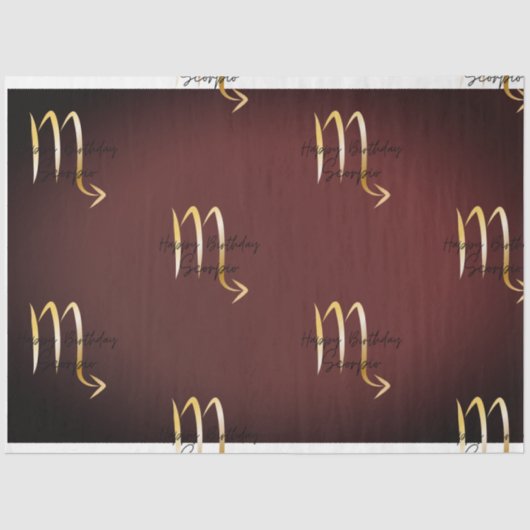 蠍座誕生日のカラーラップ 薄葉紙 (正面)