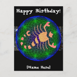 蠍座誕生日はがき ポストカード