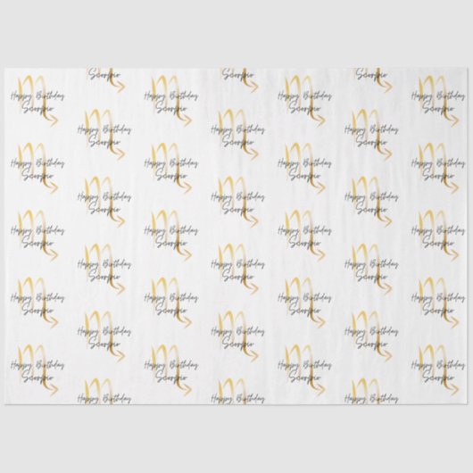 蠍座誕生日ラップ 薄葉紙 (正面)