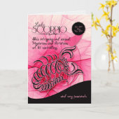 蠍座誕生日10月24日と11月22日 カード (黄色い花)