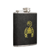 蠍座金ゴールドオンレザー フラスク (右)