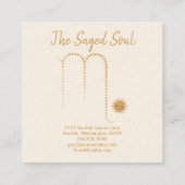 蠍座金ゴールドスパークルスクエア名刺 スクエア名刺 (裏面)