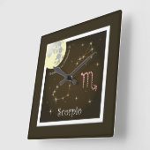 蠍座10月24日～11月22日Uhr スクエア壁時計 (傾斜)