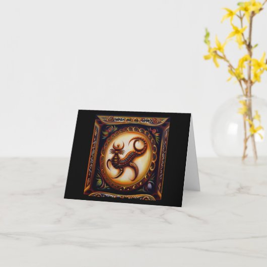 蠍座2 カード (黄色い花)