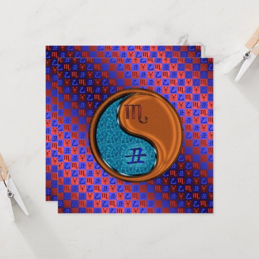 蠍座&ウッドオックス カード (正面/裏面インサイチュ)