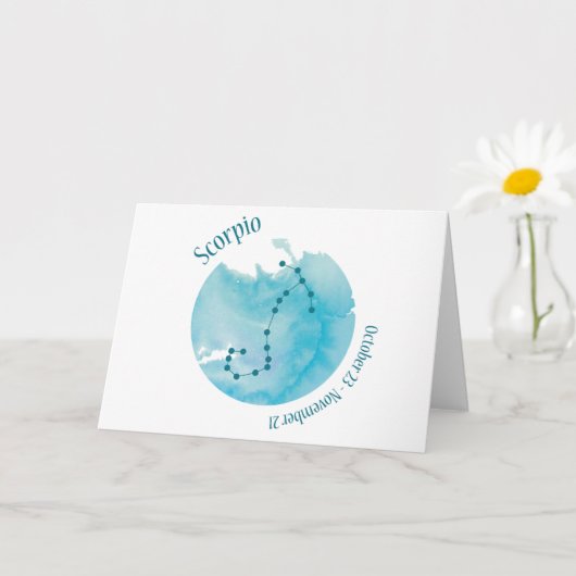 蠍座 カード (小さな植物)