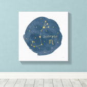 蠍座 キャンバスプリント (インサイチュ (ウッドフロア))