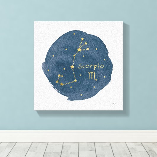 蠍座 キャンバスプリント (インサイチュ (ウッドフロア))