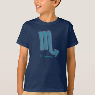 "蠍座"グラフィック水記号〔占星術の〕十二宮図キッズtシャツ tシャツ