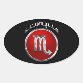 蠍座 – ザスコーピオン 楕円形シール