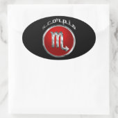 蠍座 – ザスコーピオン 楕円形シール (バッグ)