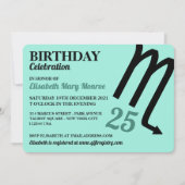 蠍座,スコーピオン,〔占星術の〕十二宮図スターサイン,誕生日 招待状 (正面)