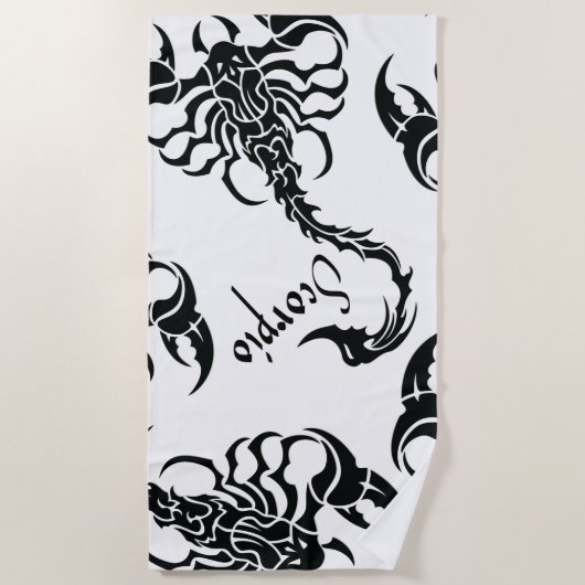 蠍座 ビーチタオル (正面)