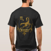 蠍座 ユニークな星座、星のしるし Tシャツ (裏面)