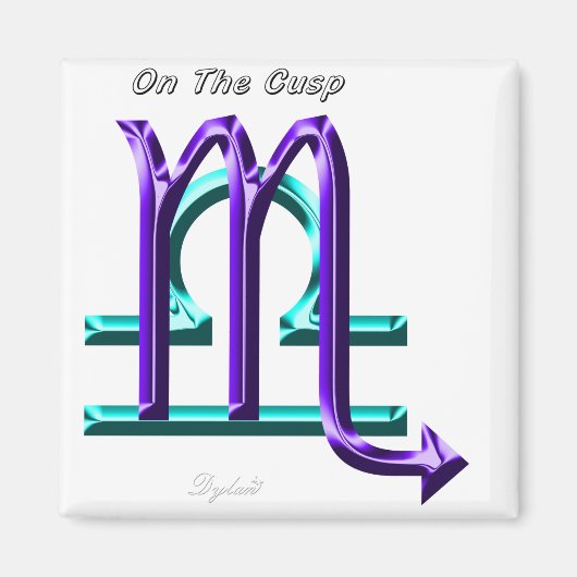 蠍座・ライブラ・オン・ザ・カスプ星占い〔占星術の〕十二宮図標識 マグネット (正面)