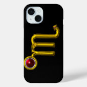 蠍座、レッドグレネードと金ゴールド Case-Mate iPhoneケース (裏面)