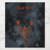 蠍座 ワインラベル (シングルラベル)