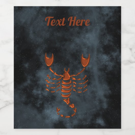 蠍座 ワインラベル (シングルラベル)