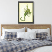 蠍座、ヴィンテージコンステレーションウラニア鏡 キャンバスプリント (インサイチュ (寝室))